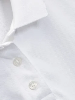 Wit - 5 -pack 100% katoenen poloshirts met korte mouwen (3-16jaar)