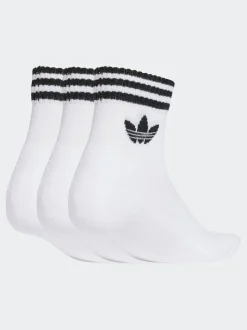 Wit - adidas Originals set van 3 paar enkelsokken