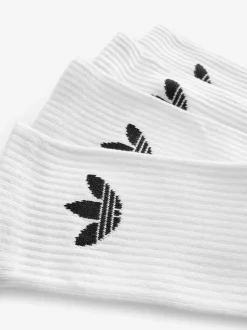 Wit - adidas Originals verpakking van 6 Trefoil enkelsokken