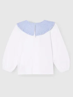 Wit - Angel & Rocket Betty blouse met Strepen en Lange mouwen
