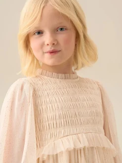 Wit - Angel & Rocket Willow Ivory Balloon Sleeve Boho Dress