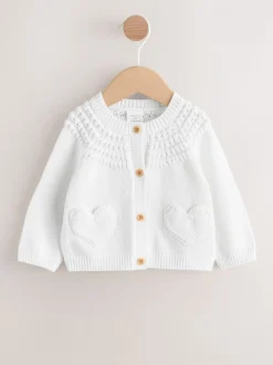 Wit - Baby Heart Pocket Button Through Cardigan (0mths-2yrs)