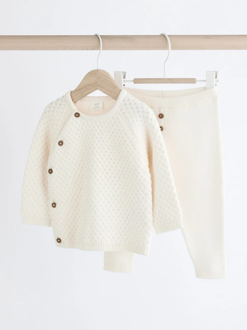 Wit - Baby Set van gebreide Trui en Broeken (0mnd-2jr)
