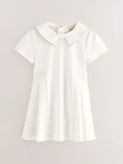 Wit - Baker by Ted Baker - Jurk van Ponte-stof met strikkraag