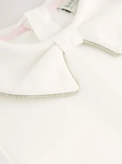 Wit - Baker by Ted Baker - Jurk van Ponte-stof met strikkraag