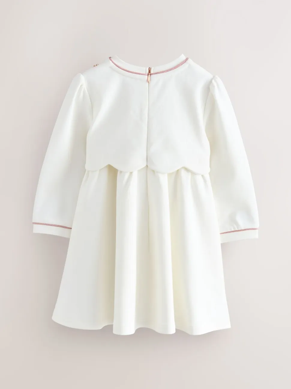Wit - Baker by Ted Baker Ponte-jurk met gegolfde rand