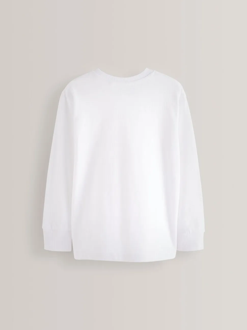 Wit - Behaaglijk T-shirt met lange mouwen (3-16 jr)
