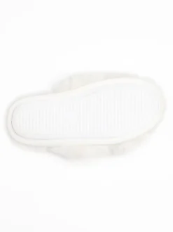 Wit - Boux Avenue Cross Band Slippers