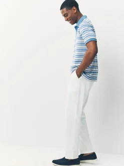 Wit - Broek van linnenmix