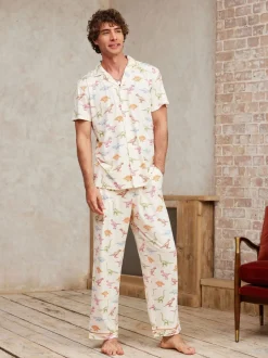 Wit - Chelsea Peers Dinosaur Print Long Pyjama Set