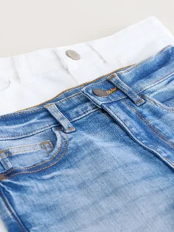 Wit - Denim short (3-16 jr)