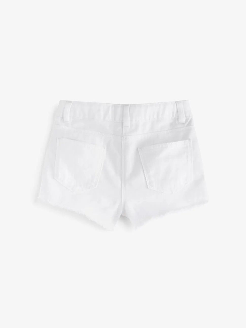 Wit - Denim shorts met rafels (3-16jr)
