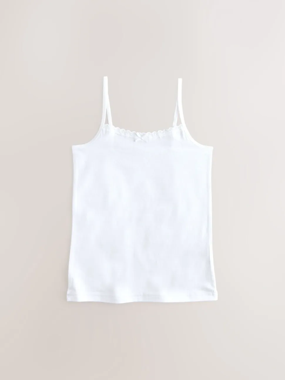 Wit - Elastische cami-hemdjes met bandjes (1,5-16jr)