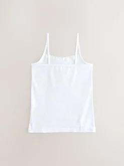 Wit - Elastische cami-hemdjes met bandjes (1,5-16jr)