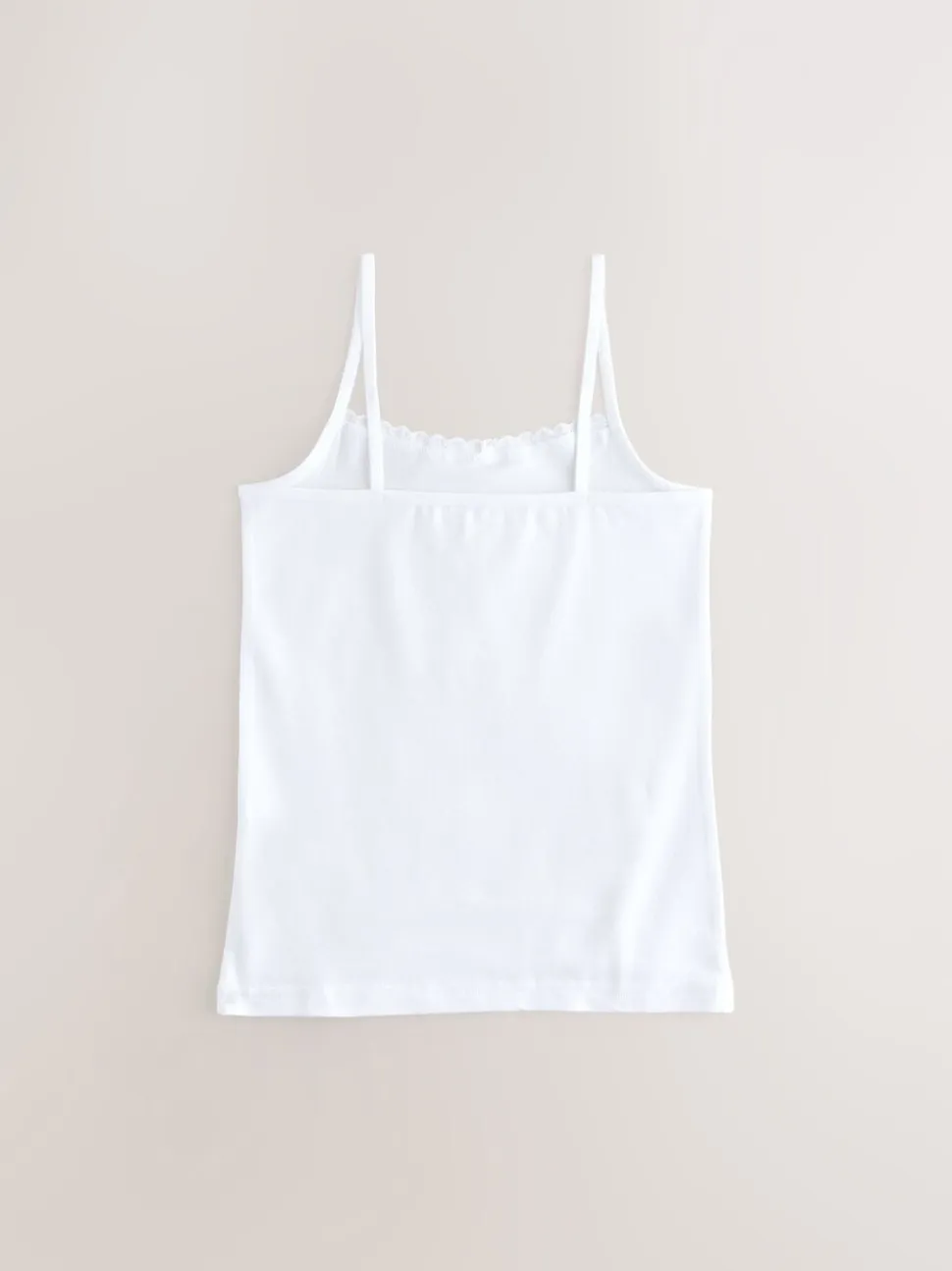 Wit - Elastische cami-hemdjes met bandjes (1,5-16jr)