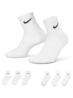 Wit - Enkel - Nike - 6 Paar verzachte sokken voor alle dagen