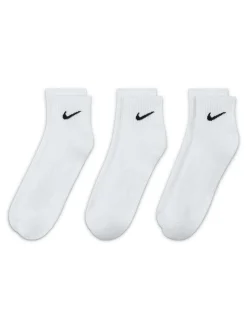 Wit - Enkel - Nike Everyday set van 3 paar verzachte sokken met boord