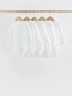 Wit - Essential rompertjes met lange mouwen