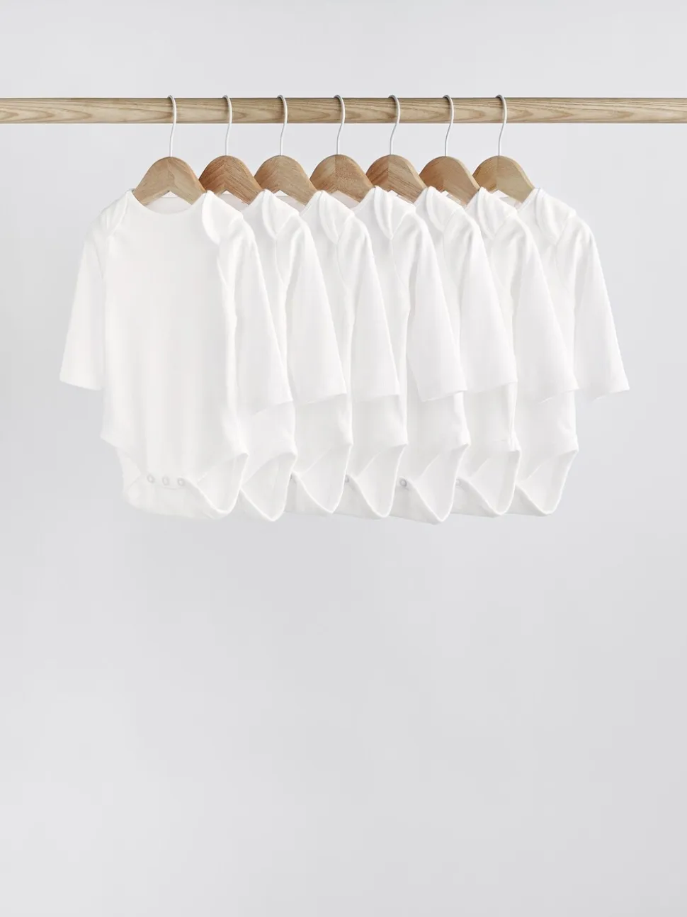 Wit - Essential rompertjes met lange mouwen