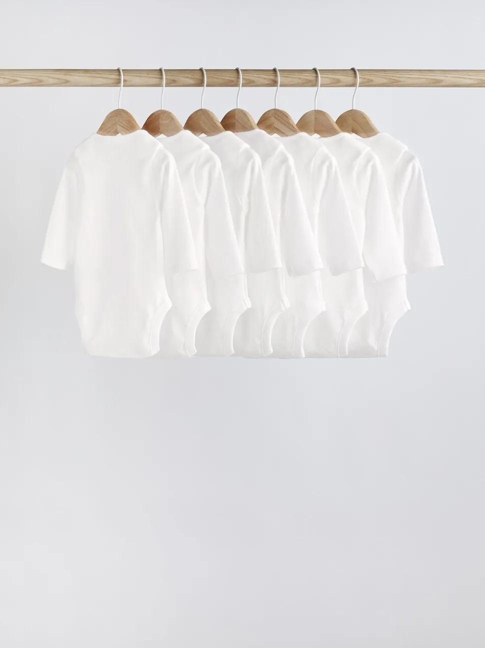 Wit - Essential rompertjes met lange mouwen