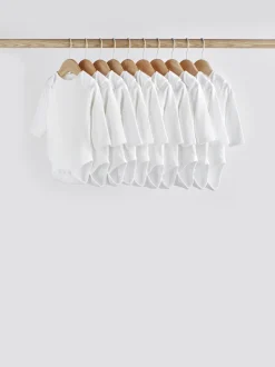 Wit - Essential rompertjes met lange mouwen