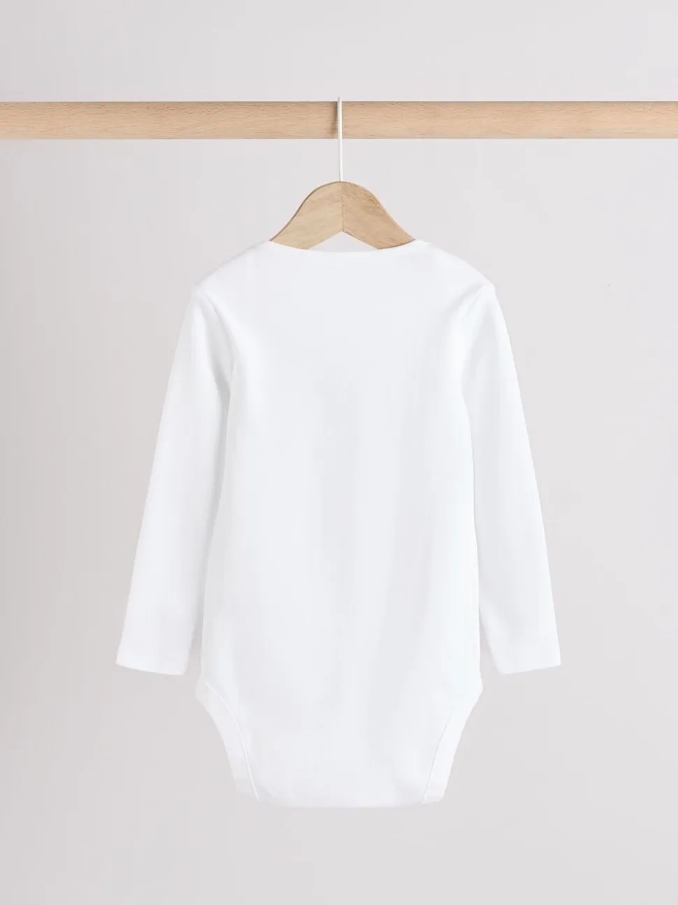 Wit - Essential rompertjes met lange mouwen