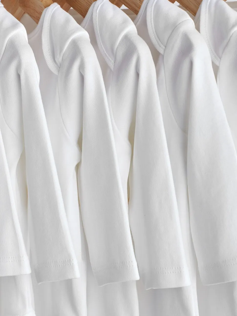 Wit - Essential rompertjes met lange mouwen