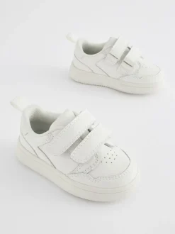 Wit - First Walker babyschoentjes van leer met klittenbandsluiting