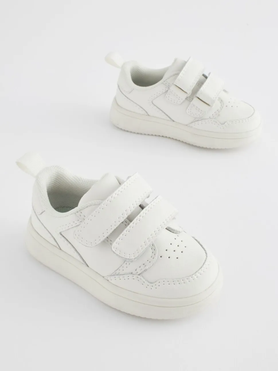 Wit - First Walker babyschoentjes van leer met klittenbandsluiting