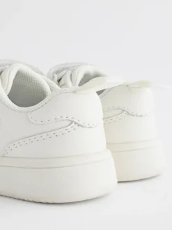 Wit - First Walker babyschoentjes van leer met klittenbandsluiting