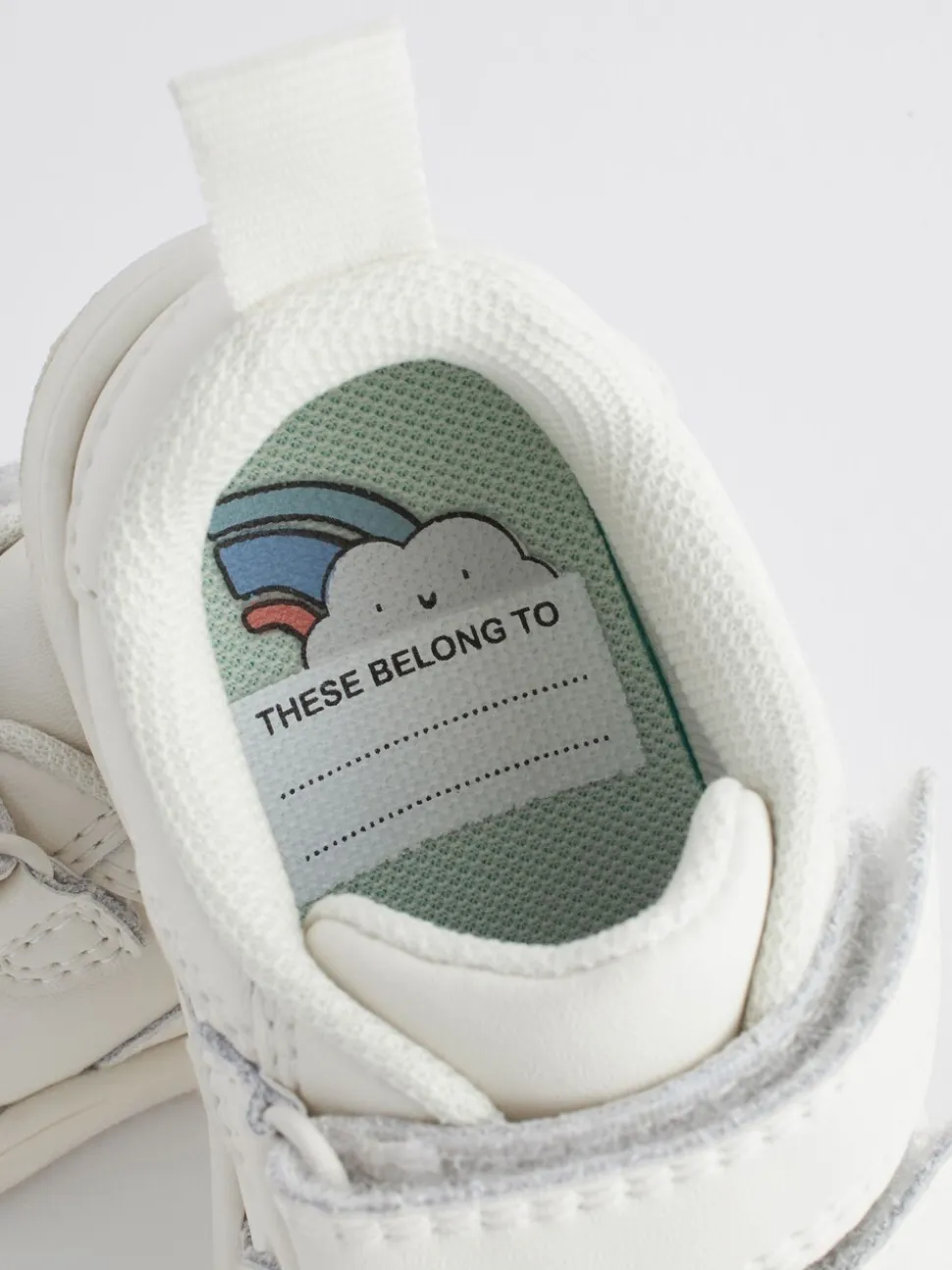 Wit - First Walker babyschoentjes van leer met klittenbandsluiting