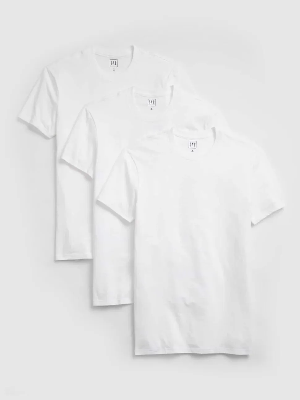 Wit - Gap T-shirts met ronde hals en korte mouwen verpakking van 3