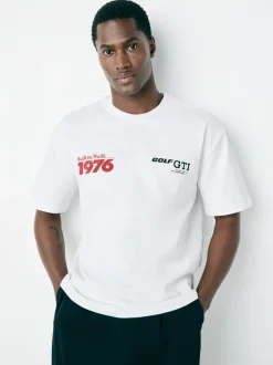 Wit - Hot Hatch T-shirt met autoprint