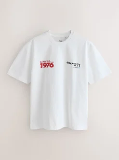 Wit - Hot Hatch T-shirt met autoprint