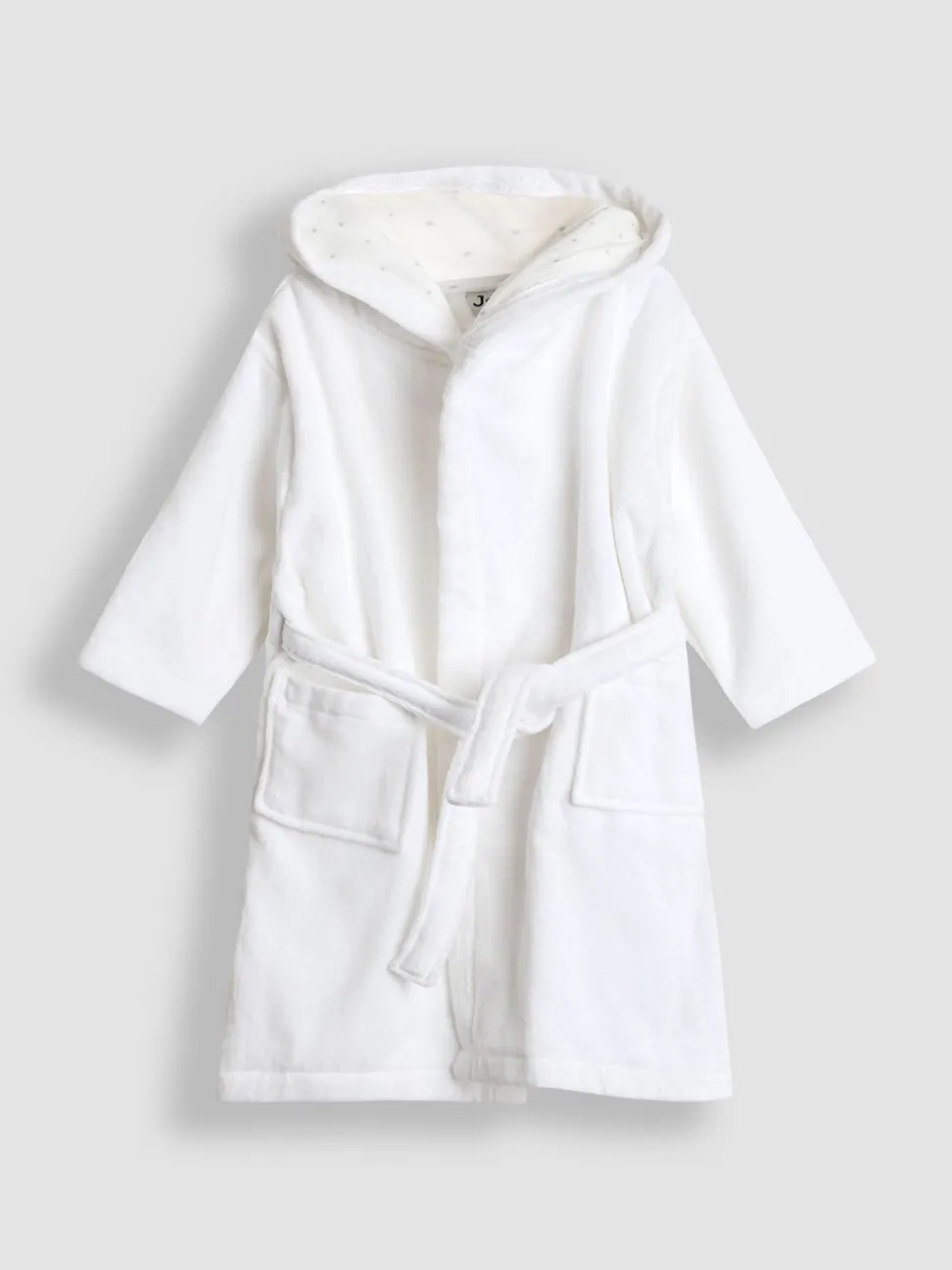 Wit - JoJo Maman Bébé Towelling Bath Robe