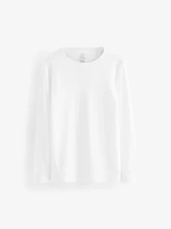 Wit - Kind To Skin T-shirts met lange mouwen 2 stuks (9mnd-12jr)