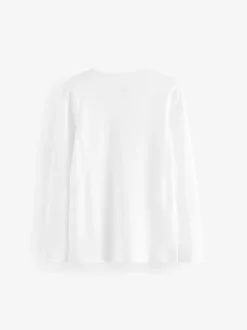 Wit - Kind To Skin T-shirts met lange mouwen 2 stuks (9mnd-12jr)