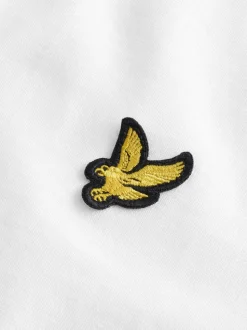 Wit - Lyle & Scott T-shirt met ronde hals van katoen