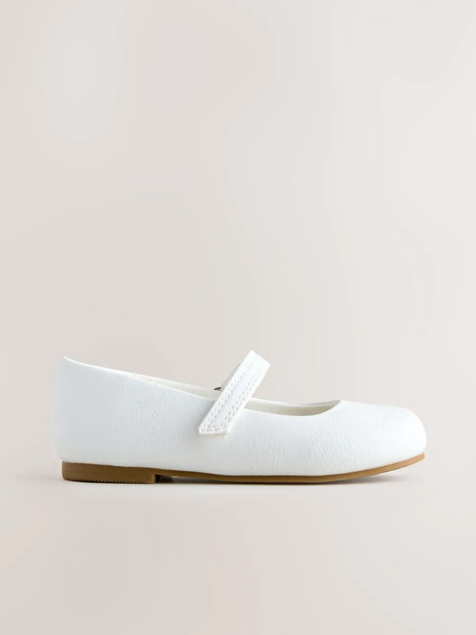 Wit - Mary Jane gelegenheidsschoenen met klittenbandsluiting