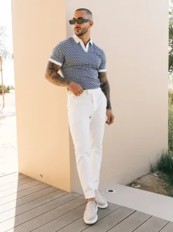 Wit - MAUVAIS Beaufort stretchy chino's