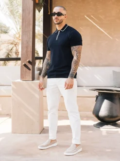 Wit - MAUVAIS Beaufort stretchy chino's