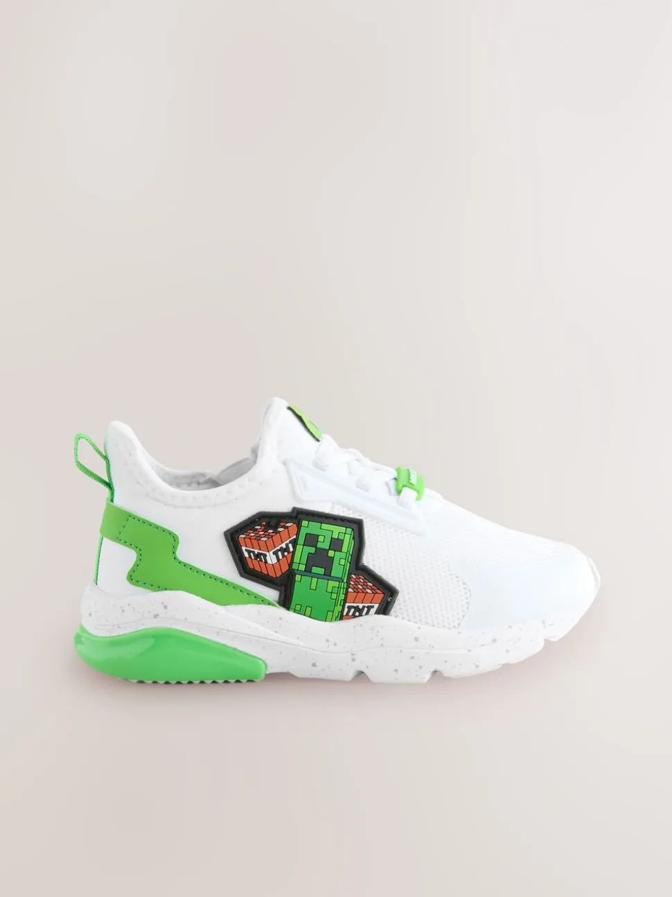 Wit - Minecraft sneakers met elastische veters
