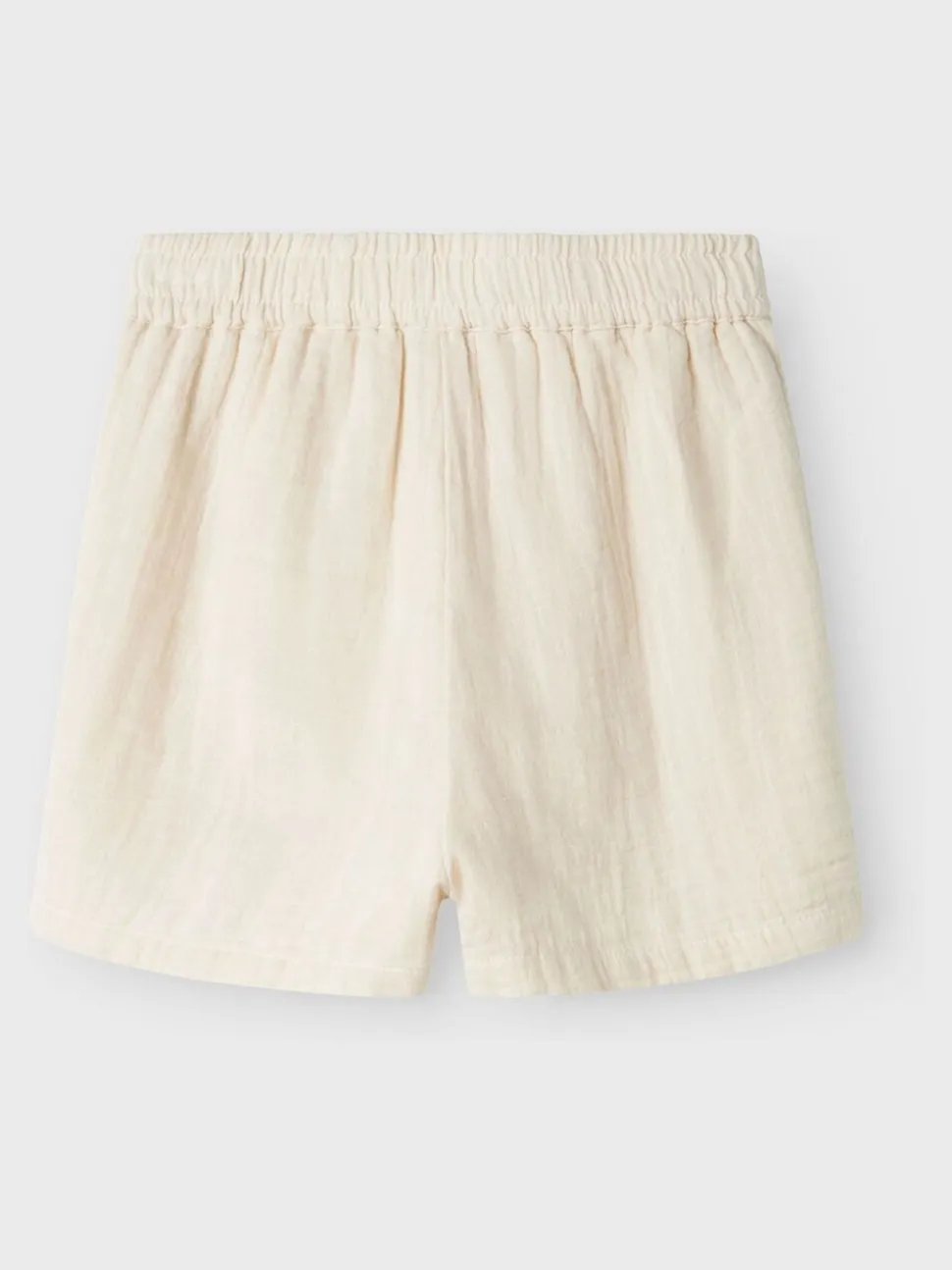 Wit - Name It 100% katoenen linnenlook overhemden met trekkoordsluiting