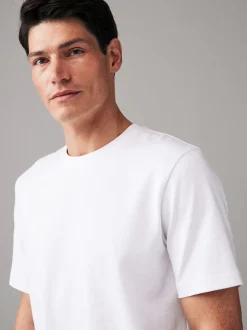 Wit - Normale Pasvorm - Zwaar T-shirt