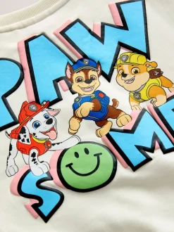 Wit - Paw Patrol sweatshirt met ronde hals (9mnd-8jr)