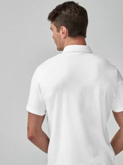 Wit - Polo met korte mouwen