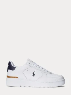 Wit - Polo Ralph Lauren - Masters Court - Leren sneakers