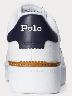 Wit - Polo Ralph Lauren - Masters Court - Leren sneakers