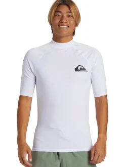Wit - Quiksilver UPF50 uv-werend hemdje met korte mouwen