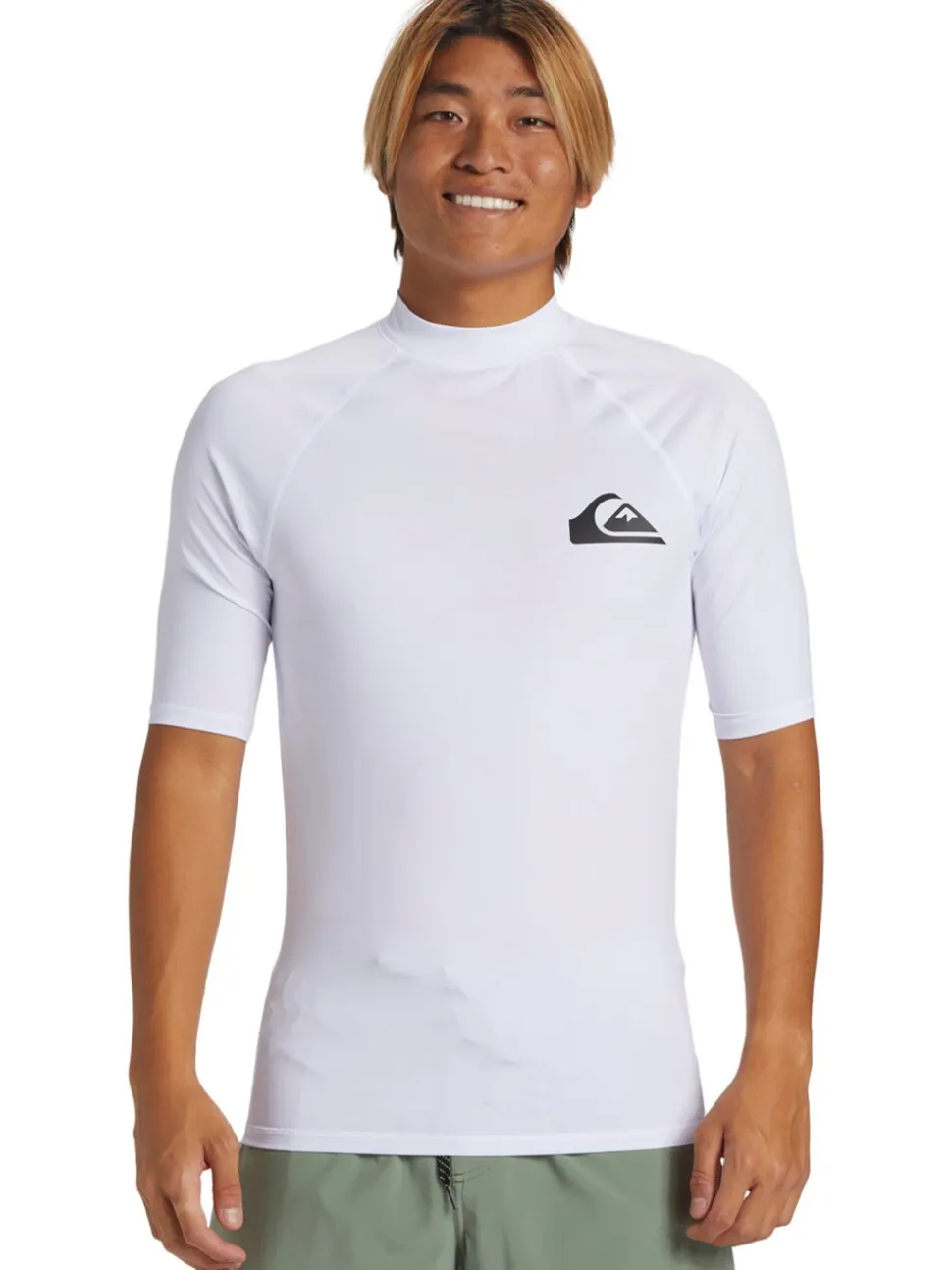 Wit - Quiksilver UPF50 uv-werend hemdje met korte mouwen